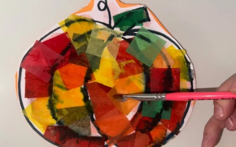 Tissue Pumpkin Craft